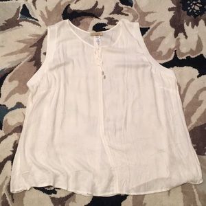 White Sleeveless Blouse